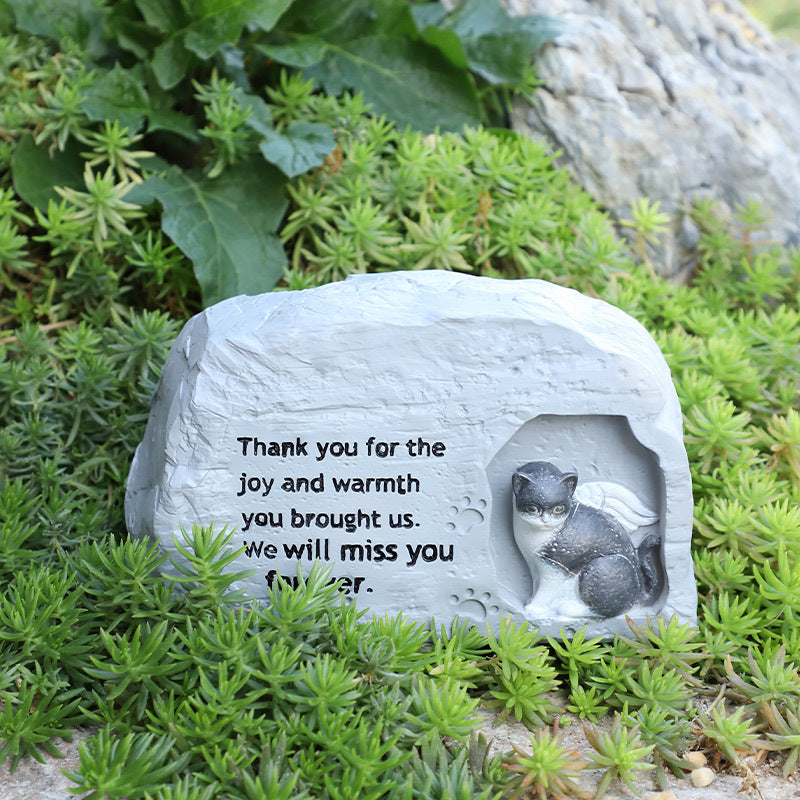 Pet Grave Marker Resin Pet Funeral Urn Storage Box Cat Dog Funeral Memorial Supplies