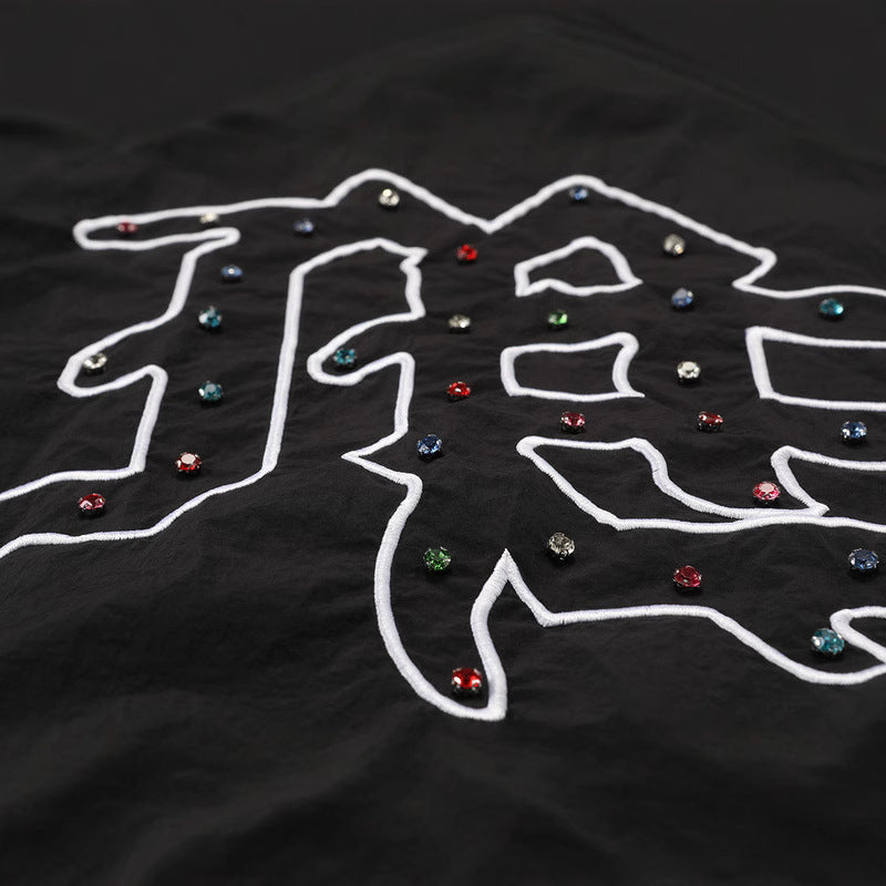 Mixed Emotion T-Shirt Embroidered Jacket Hip Hop Jacket