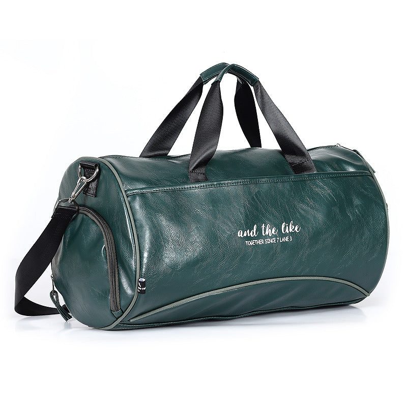 Leather duffel bag fashion shoulder messenger bag sports bag men's travel bag fitness bag women's portable training bag