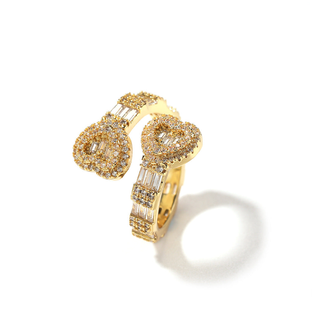 Rings Diamond Love Hip Hop Ring ins St. Valentine's