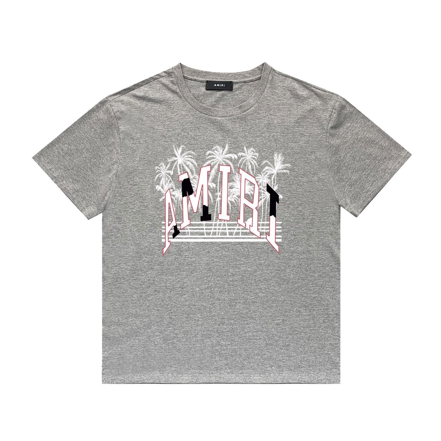 Amiri T Shirt Printed Casual Hip Hop round Neck Short Sleeve T-shirt