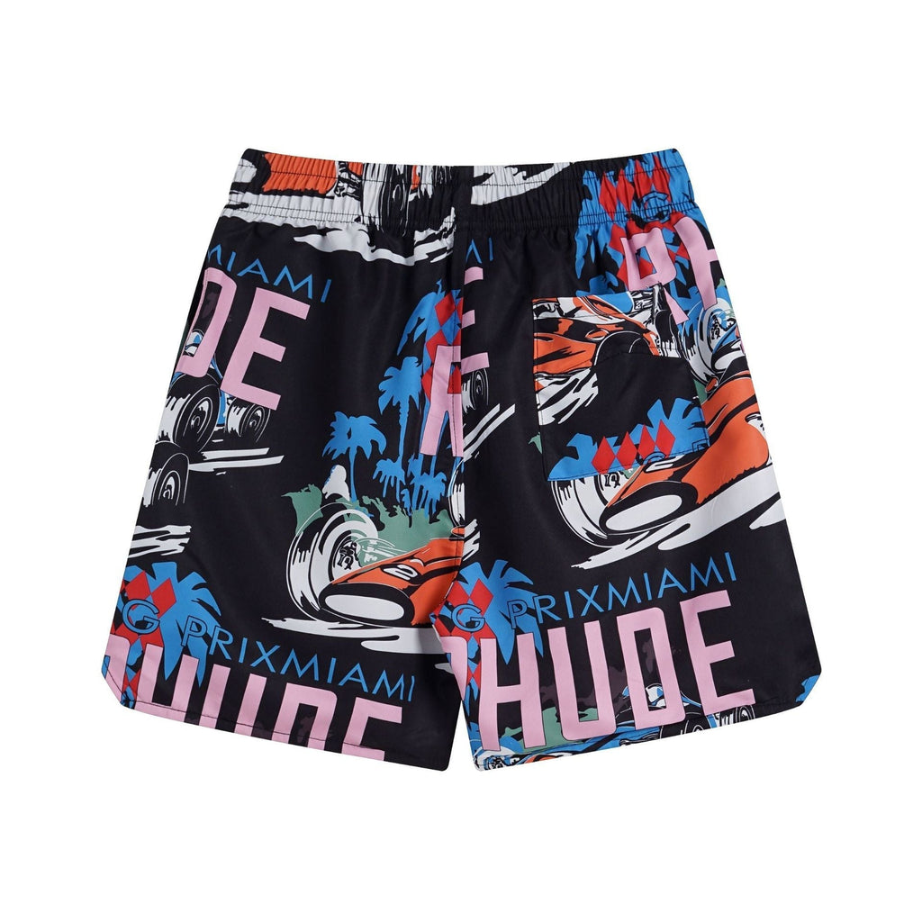 Rhude T Shirt Racing Letter Logo Casual Short Sleeve Shirt, Shorts