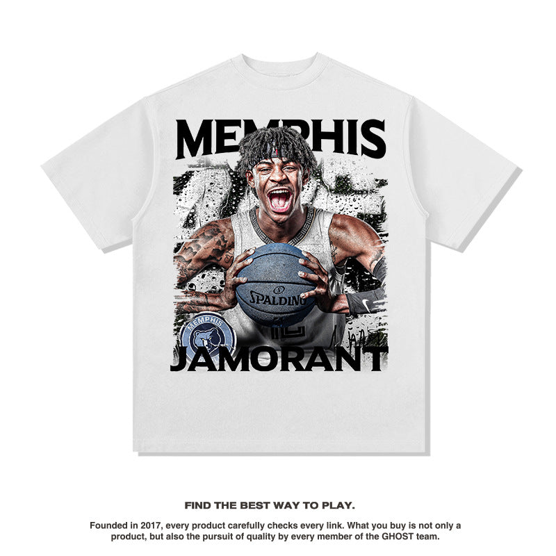 Nba T Shirt Short Sleeve T-shirt Top Loose Heavy Weight