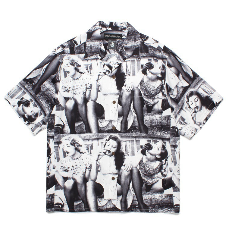GUILTYPARTIES TIGER Shirts Allen, Vonnworth Rayon Hawaiian Short Sleeve Shirt Men