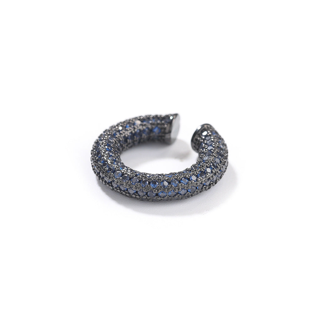 Earrings Hip Hop Zircon Ear Clips Spectrum