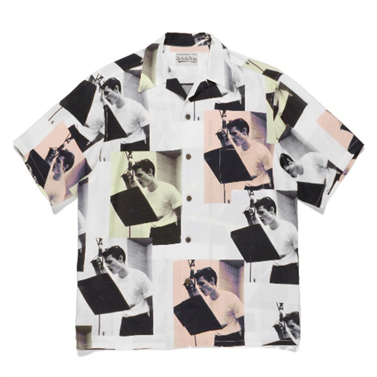 GUILTYPARTIES TIGER Shirts CHET BAKER CHAT BAKER Hawaiian Casual Short Sleeve Shirt Men