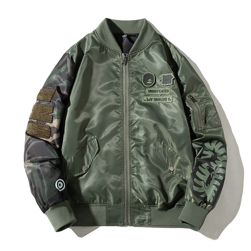 Men's Bomber Jacket MA-1 Winter Thickness available cotton-padded jacket Air Force Pilot Men's and Women's Autumn and Winter Thickened Couple Baseball Uniform