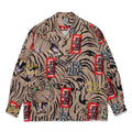 GUILTYPARTIES TIGER Long sleeved shirt Eye strap attention tiger totem skull Hawaiian long sleeved shirt