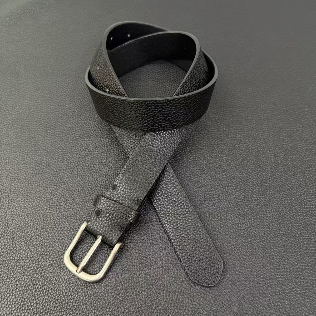 American vintage-style leather belt casual commuter versatile accessory belt classic women's belt decorative jeans