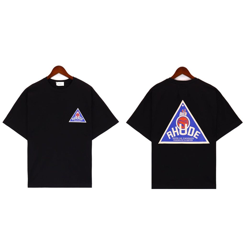 Rhude T Shirt Micro Label Alphabet Slogan Pattern Printed Short Sleeve T-Shirt