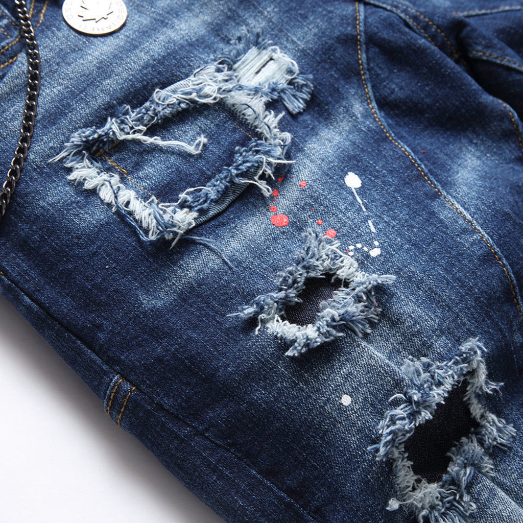 DSQ2 Jeans Distressed Slim-fit Stretch Jeans