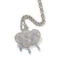 Jewelry Hip Hop Zircon Lightning Cloud Pendant Versatile Necklace Spectrum lightning
