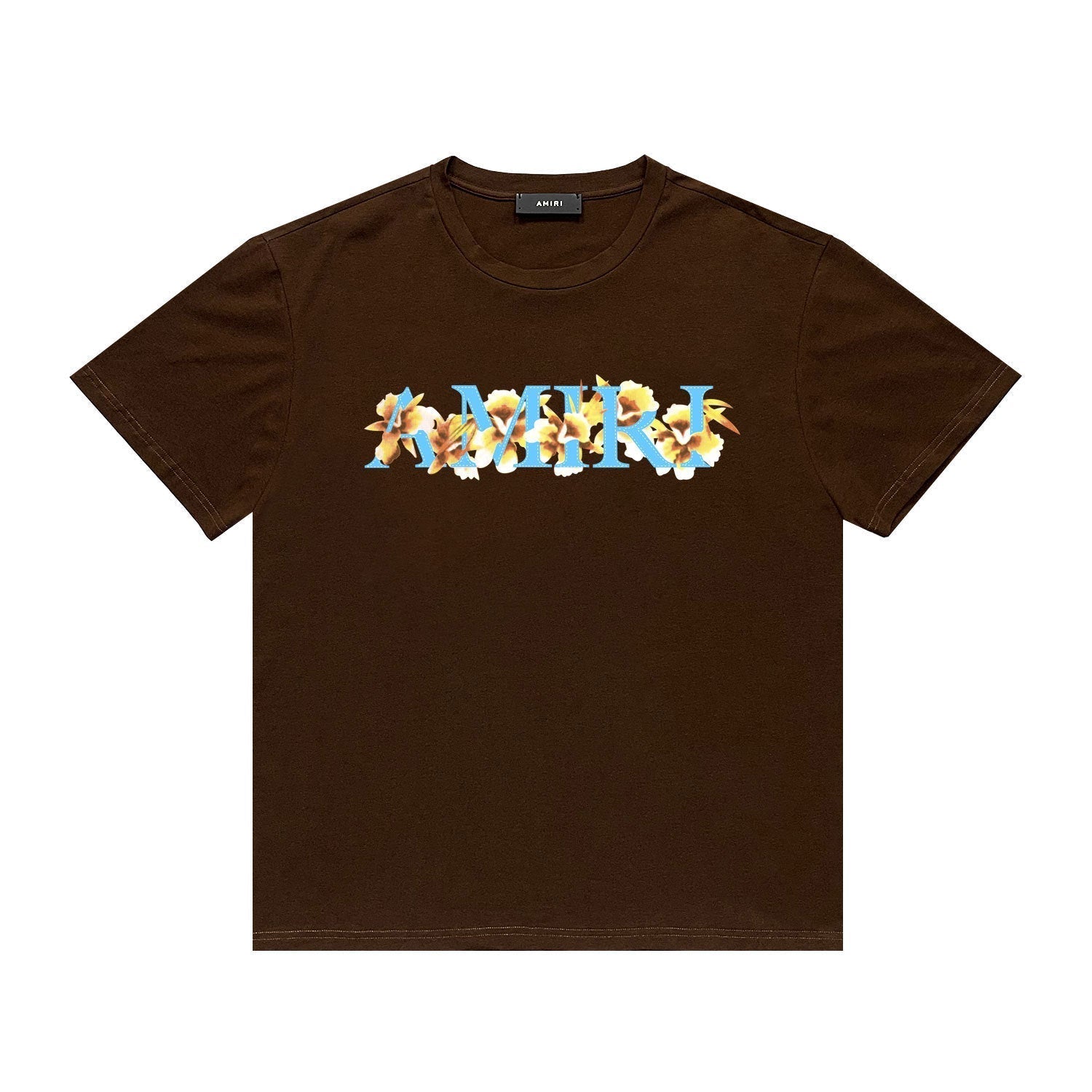Amiri T Shirt Flower Print Casual Hip Hop Short Sleeve T-shirt