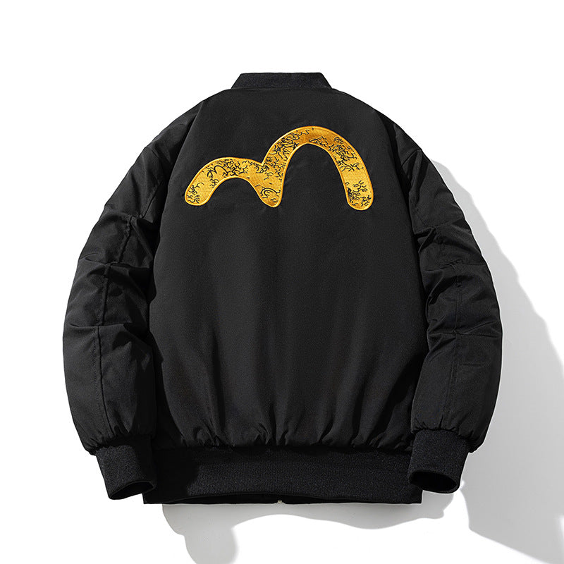 Men Vintage Jackets Baseball Jacket Flight Suit Autumn Embroidered Jacket Cotton Top