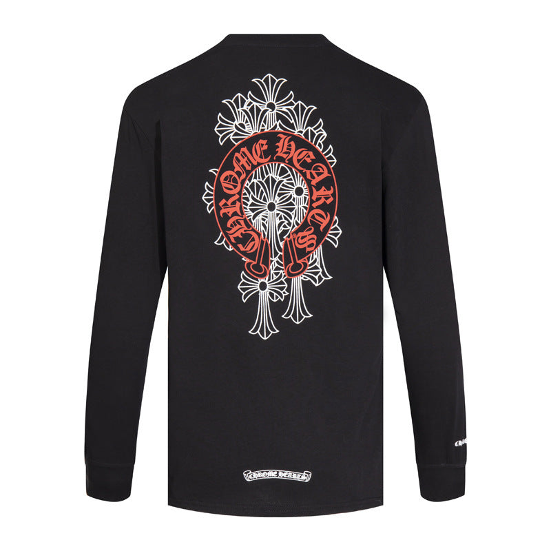 CHH  Heart Long Sleeve Shirt Unisex Fashion Loose Long Sleeve Shirt