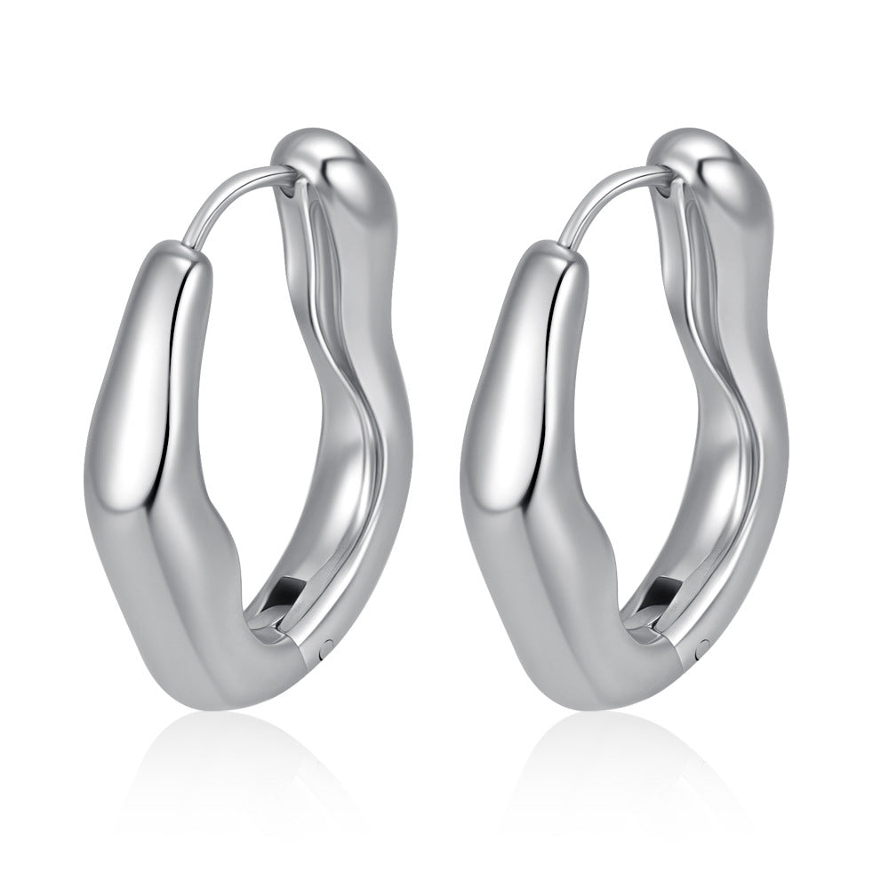 Retro simple irregular elegant versatile temperament female ear buckle