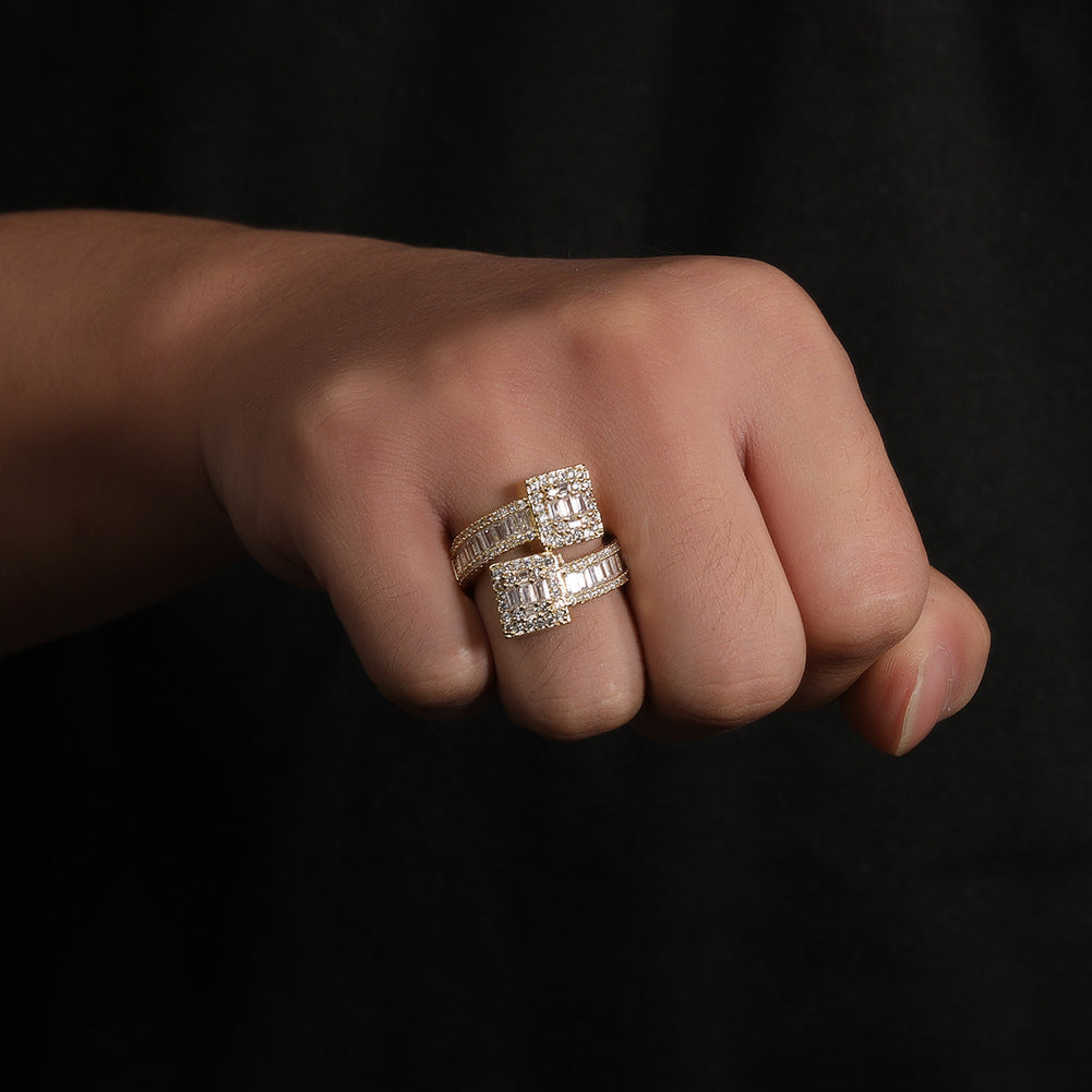 Rings Fashion Hip Hop Ring Microencrusted Zircon Spectrum St. Valentine's