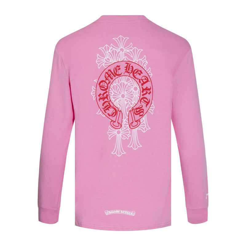 CHH  Heart Long Sleeve Shirt Unisex Fashion Loose Long Sleeve Shirt