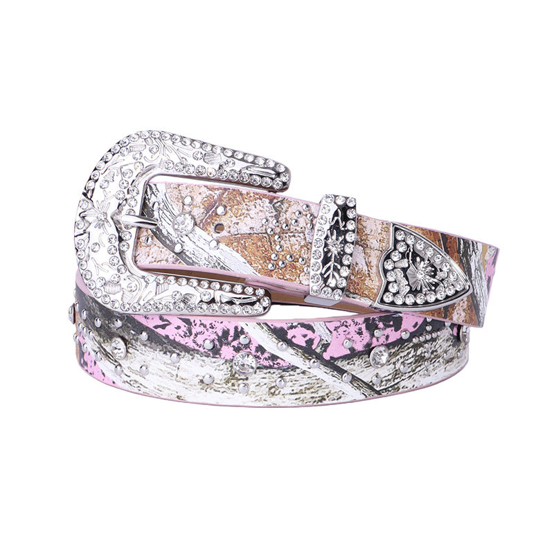 Hip-Hop Punk Rhinestone Belt