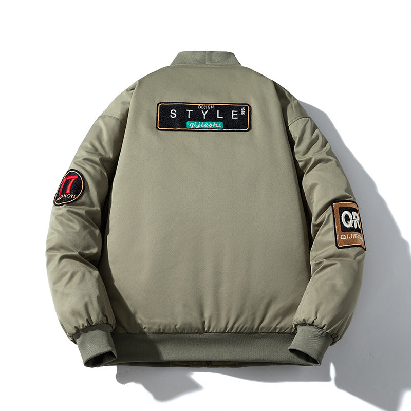 Mens Vintage Jackets Couple Oversize Flight Suit