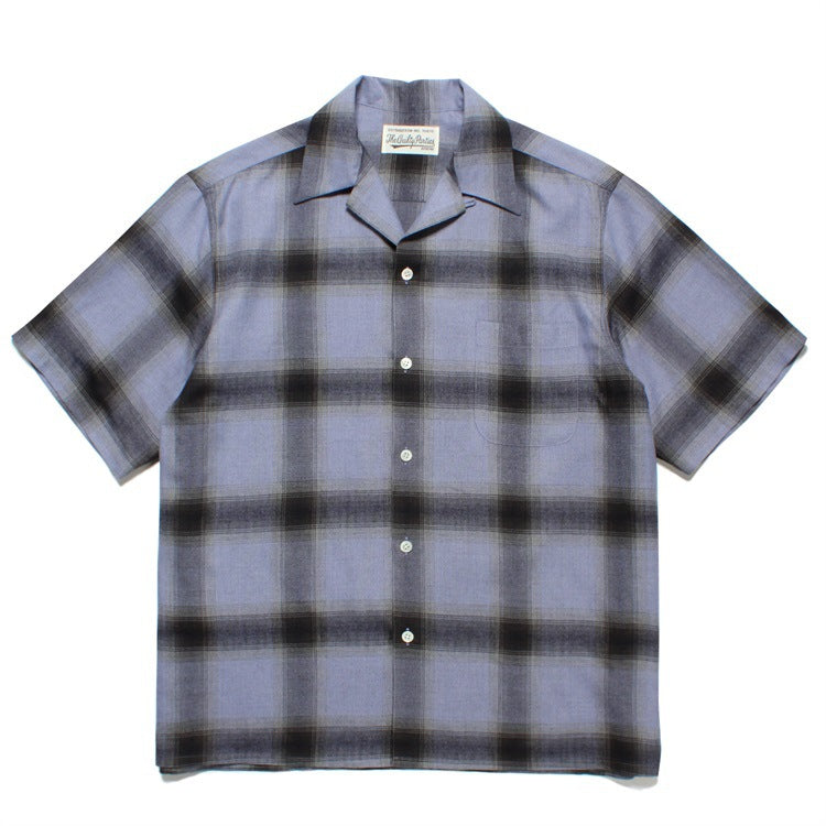 GUILTYPARTIES TIGER Shirts 23SS Striped Plaid Polka Dot Hawaiian Rayon Short Sleeve Shirt Men