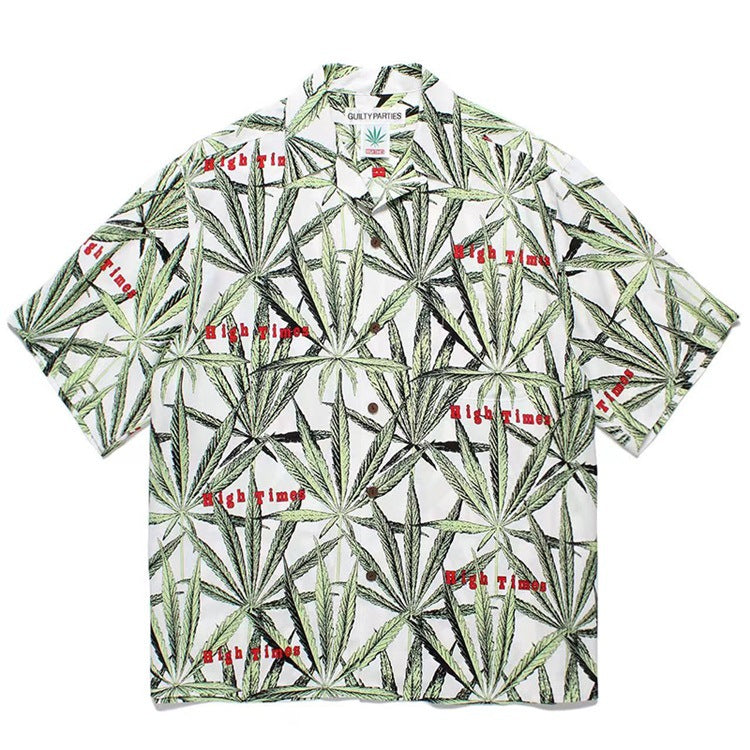 GUILTYPARTIES TIGER Shirts High Times Original Poster Lick Mama Hawaiian Short Sleeve Shirt
