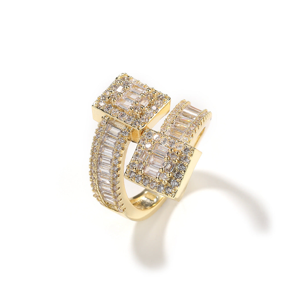 Rings Fashion Hip Hop Ring Microencrusted Zircon Spectrum St. Valentine's