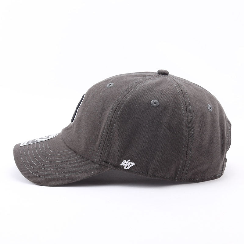 Dodgers and Yankees Baseball Cap 47brand Baseball Cap Female Summer Soft Top Big Logo B Letter Embroidered Peaked Cap