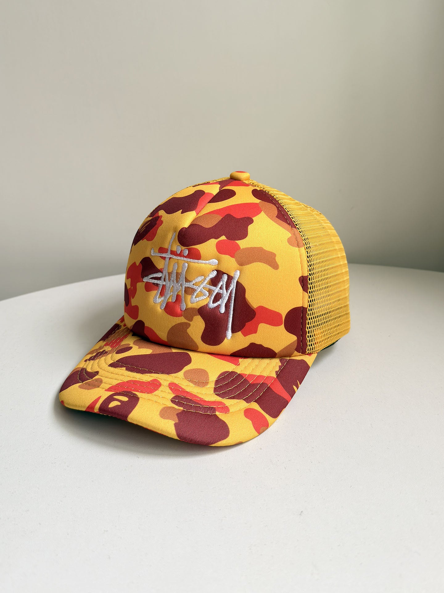 Stussy hat camouflage embroidered baseball cap hip hop cap women summer sun visor versatile street