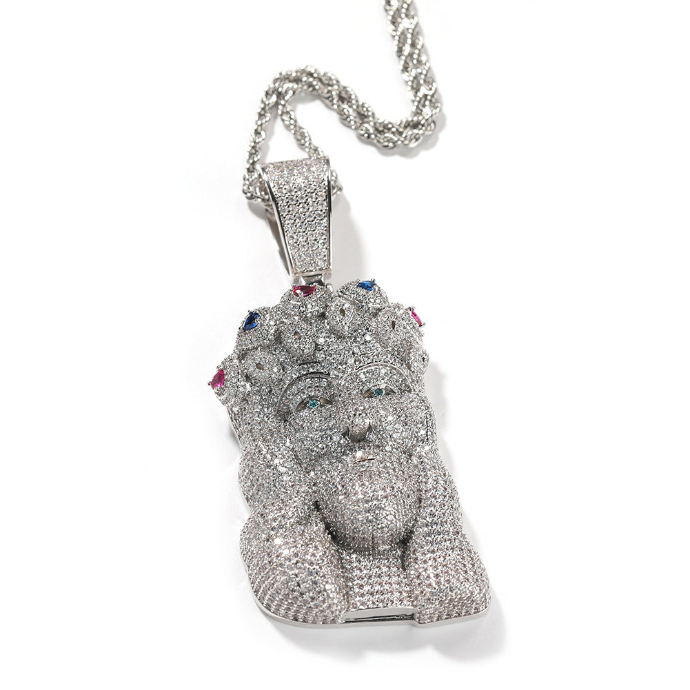Jewelry Hip Hop Diamond Pendant Necklace Royalty Spectrum Egypt Pieces Cannabis
