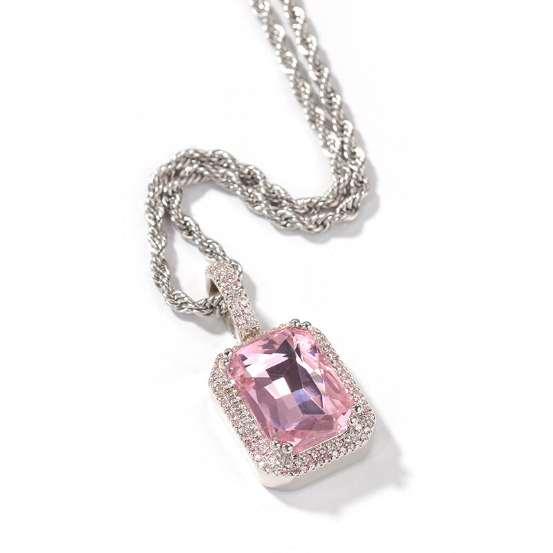 Jewelry Mocha Fluorescent Gemstone Pendant Necklace ins Spectrum St. Valentine's Royalty