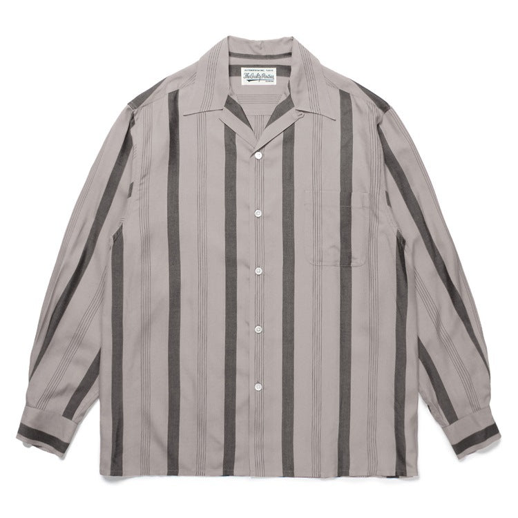 GUILTYPARTIES TIGER Long sleeved shirt 24AW new striped, leopard print Hawaiian rayon long-sleeved shirt men