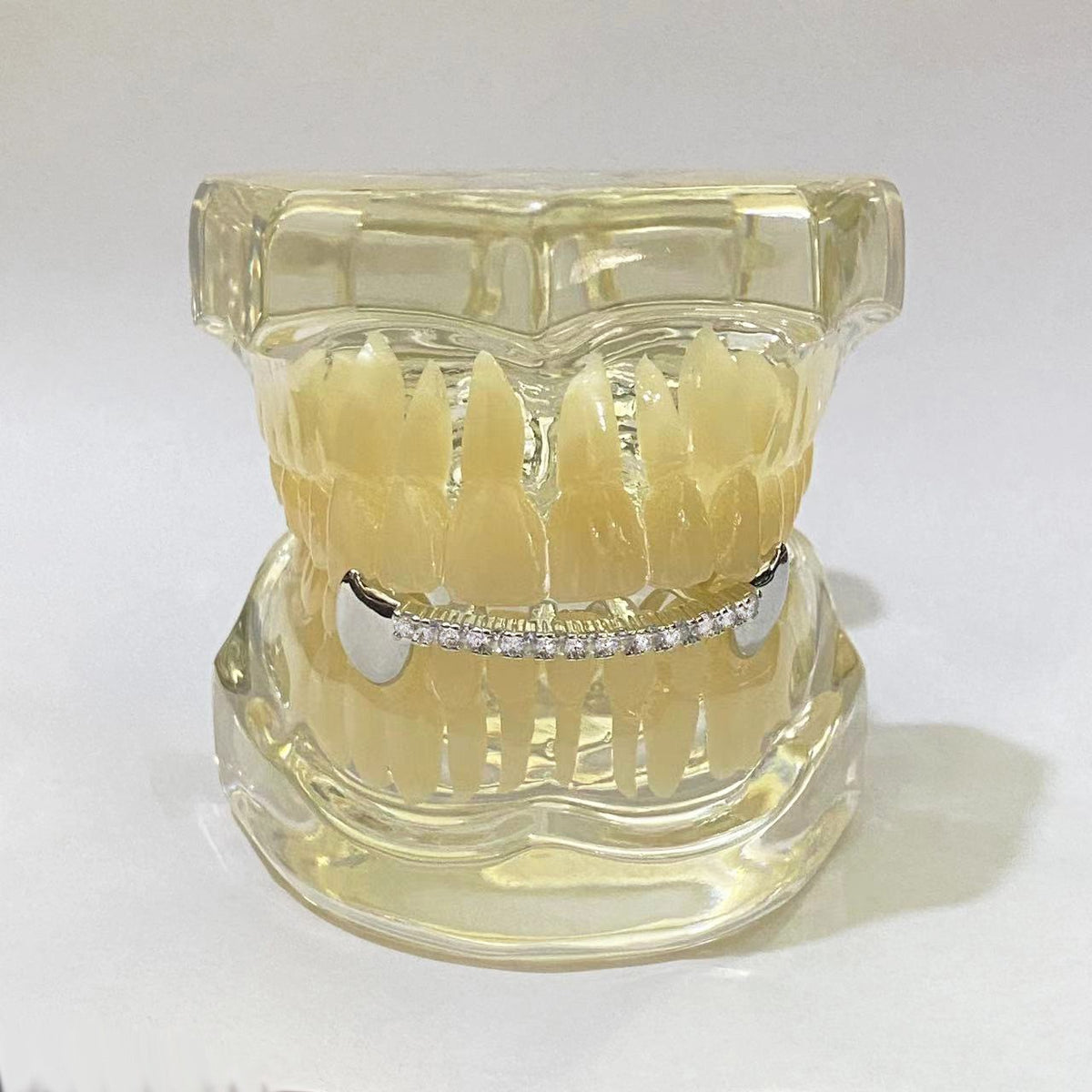 Grillz Hip-Hop Rock Hip Hop Zirconium Trim Braces TeethGrillz Real Gold Plated Braces