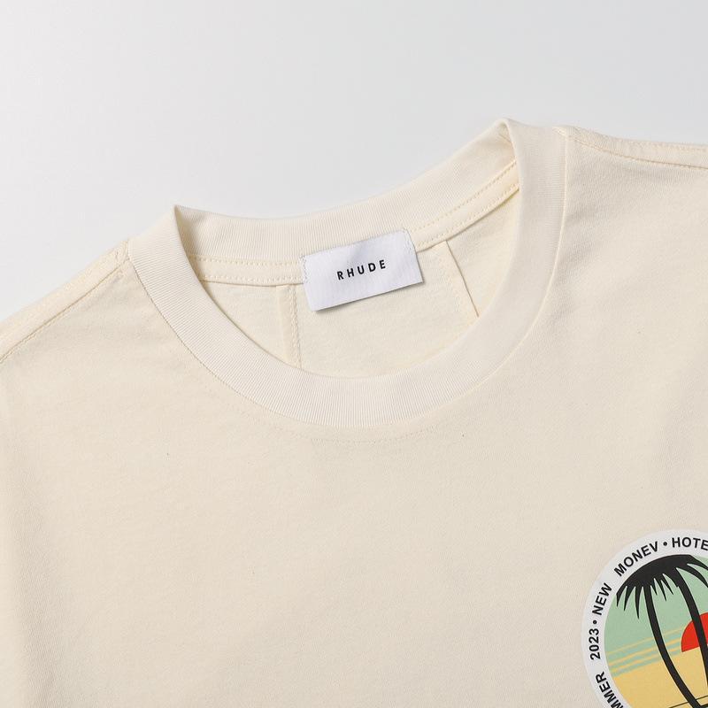 Rhude T Shirt Geometric Print Short Sleeve T-Shirt