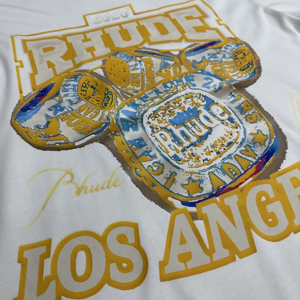 Rhude T Shirt Micro Label Champion Ring Printed Short Sleeve T-Shirt