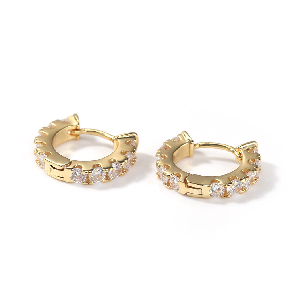 Earrings Zircon Earrings Spectrum rapper Spectrum