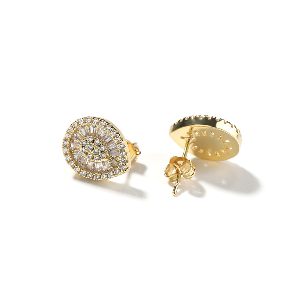 Earrings Zircon Drop Shaped Stud Earrings Spectrum