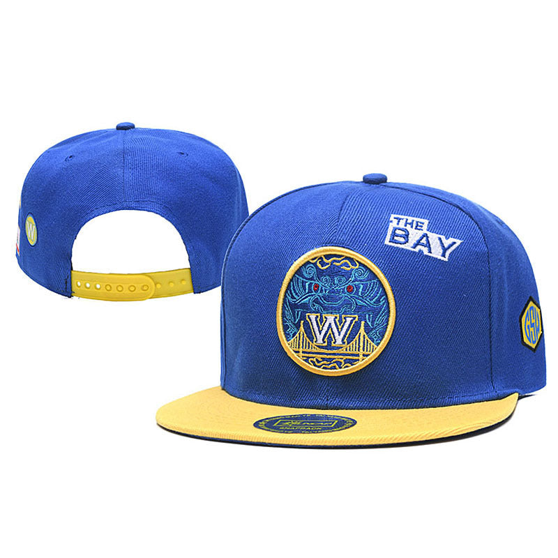 Trendy flat brimmed snapback hats embroider sunshade for men and women
