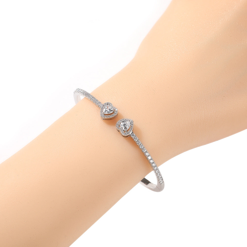 Bracelet Multi-Colored Hip Hop Love Bracelet ins Diamond Set Spectrum St. Valentine's