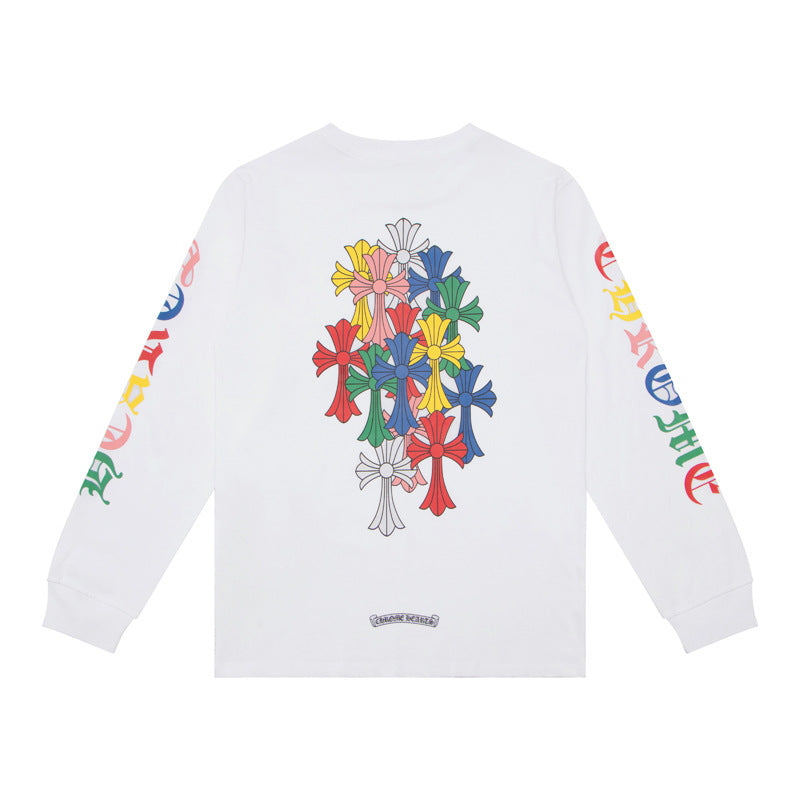 CHH  Heart Long Sleeve Shirt Unisex Fashion Loose Long Sleeve Shirt