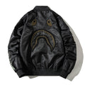 Mens Bomber Jacket MA-1 Winter Thickness available cotton-padded jacket Spring Autumn Winter Embroidery Shark Pilot Baseball Uniform