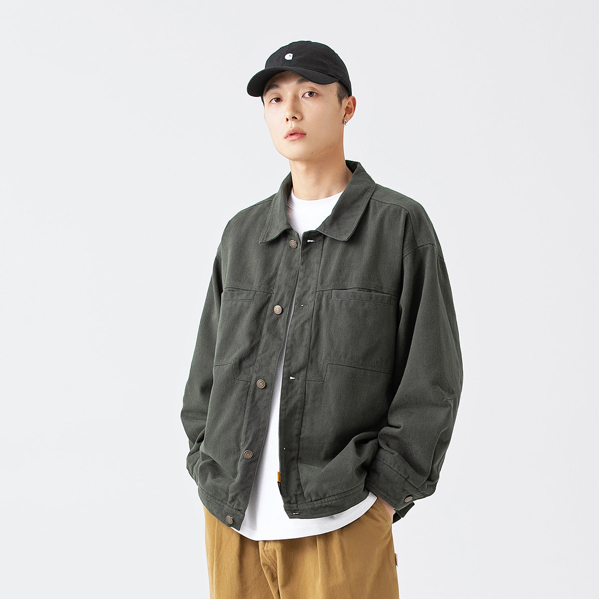 Unisex Jacket Vintage Overalls Jacket Casual Jacket