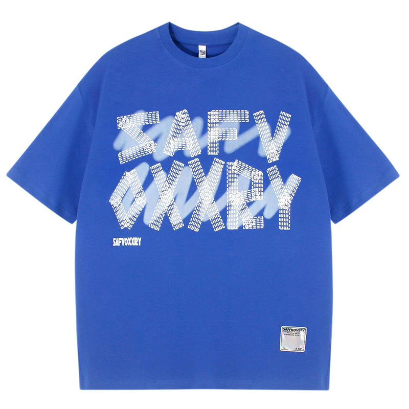 High-quality pure cotton T-shirt American street men and women loose