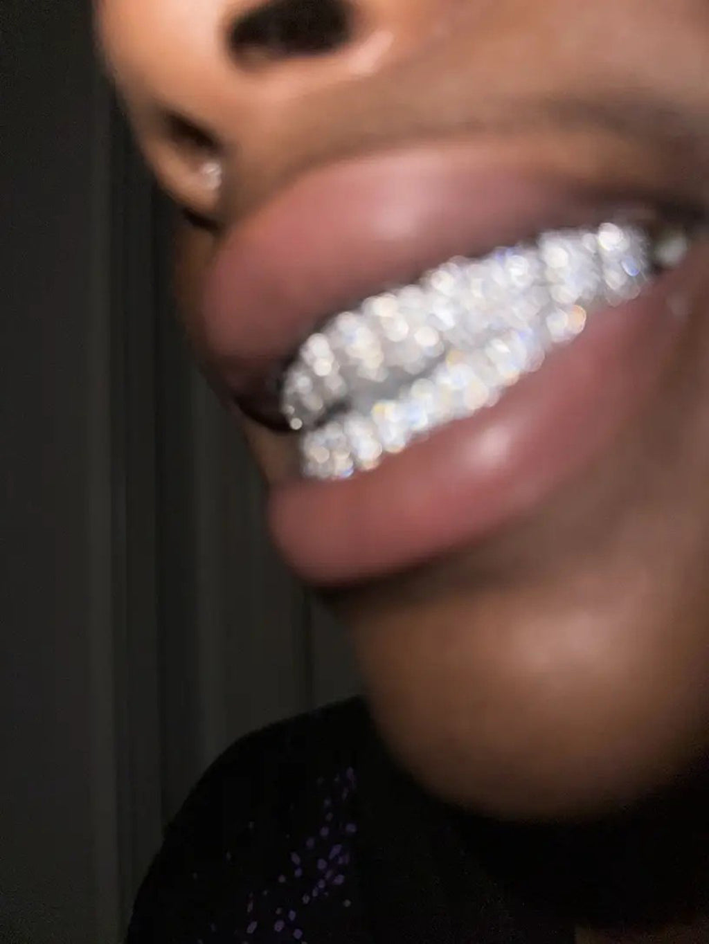 Grillz Hip-Hop Rock Hip Hop Braces Real Gold Plated 10 Tooth Micro-studded Diamond Cross Border Hiphop Braces Halloween Hip Hop Ornament