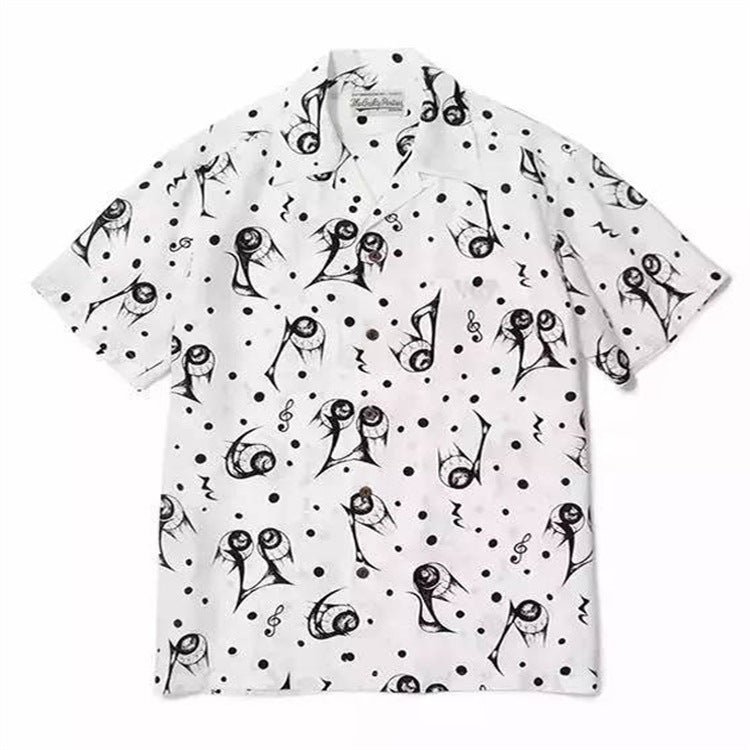 GUILTYPARTIES TIGER Shirts 18SS Heaven Tokyo, covered in pineapple skull Hawaiian short-sleeved shirt