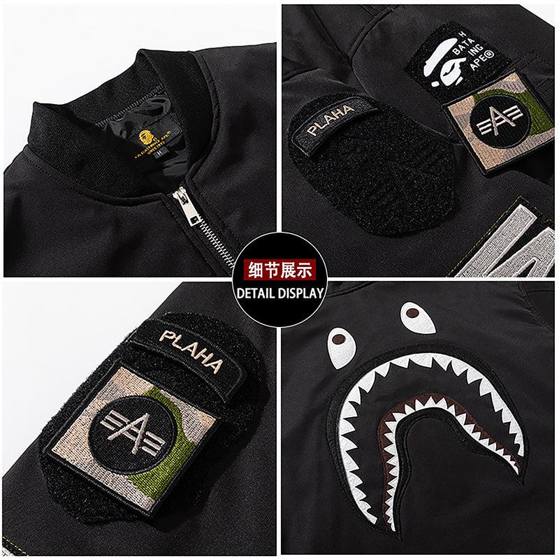 Mens Bomber Jacket MA-1 Winter Thickness available cotton-padded jacket embroidered Spring Autumn Winter Casual American Vintage Pilot