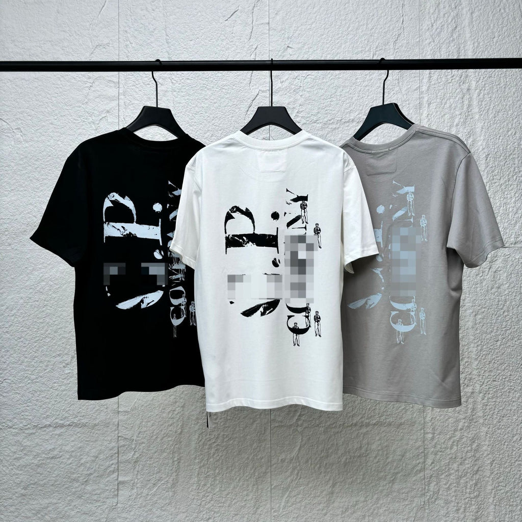 Cp Company T Shirts Printed Casual Crew Neck Short Sleeves