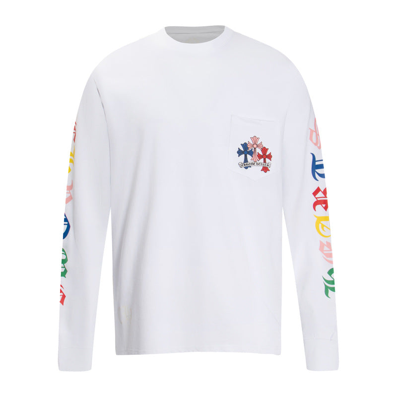 CHH  Heart Long Sleeve Shirt Unisex Fashion Loose Long Sleeve Shirt