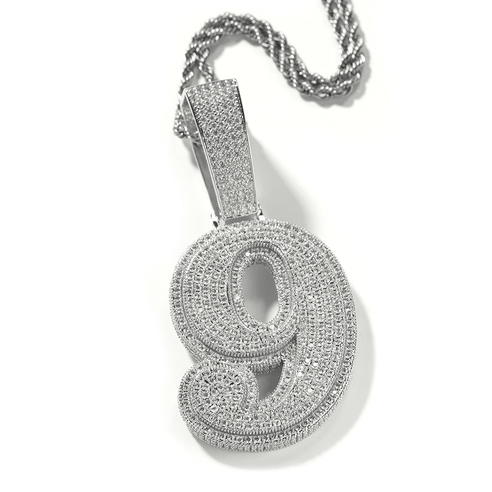 Jewelry Necklace Hip Hop Copper Diamond Pendant Birthday Gift Word Up St. Valentine's Jesus Pieces
