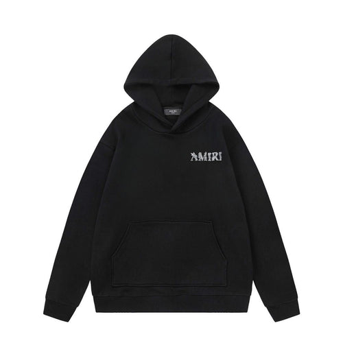 Amiri Hoodie AMI Lace Embroidery Letter Pattern Hooded Sweater for Men and Women